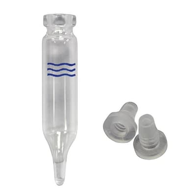 Chromatography Research Supplies 1.0 mL 8 x 40 mm Vial w/ Poly Plug Combo-Pack (100/pk)